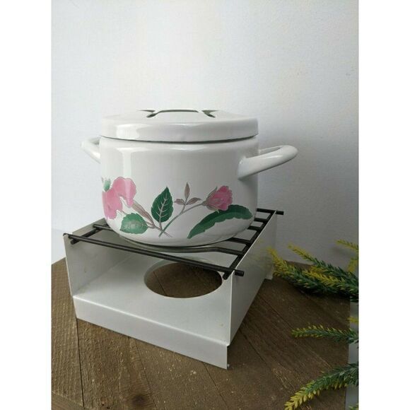 Mikasa Silk flowers Fondu pot with stand - Picture 8 of 9